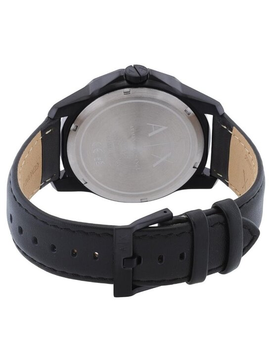 NWT Armani Exchange Three Hand Day-Date Quartz Black Dial Men\'s Watch